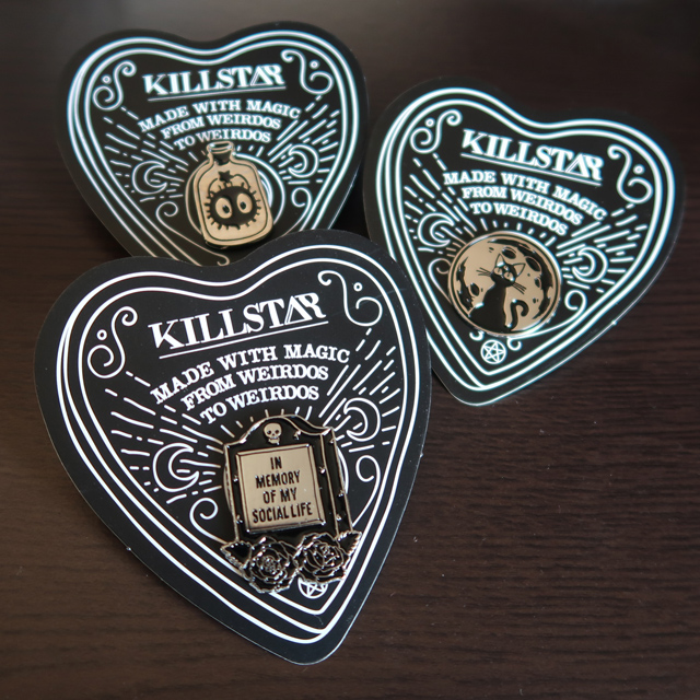 Gothic pins by Killstar